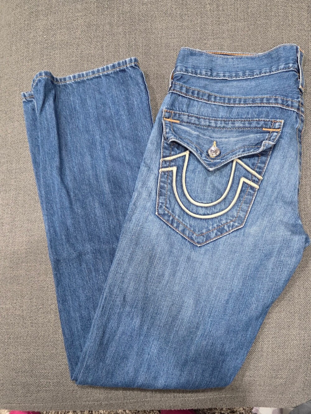 True Religion Blue Bootcut Women's Jeans with Signature Pocket